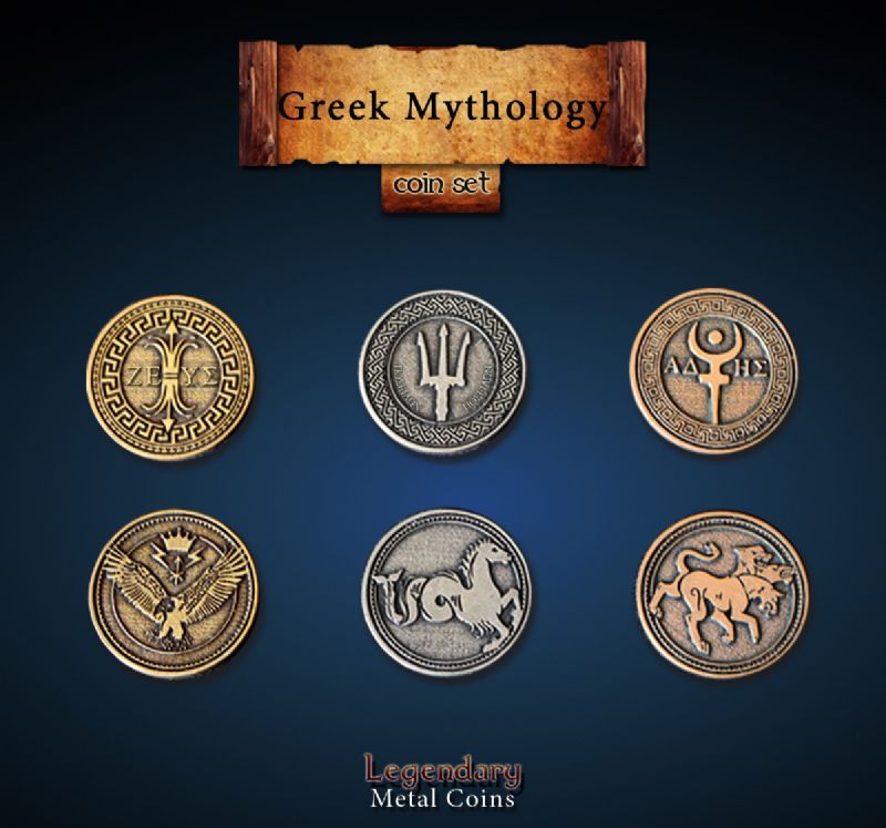 Greek Coin Set Legendary Metal Coins